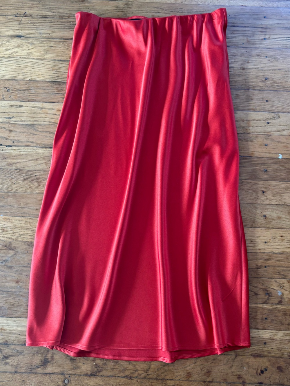 A New Day Orange Midi Skirt